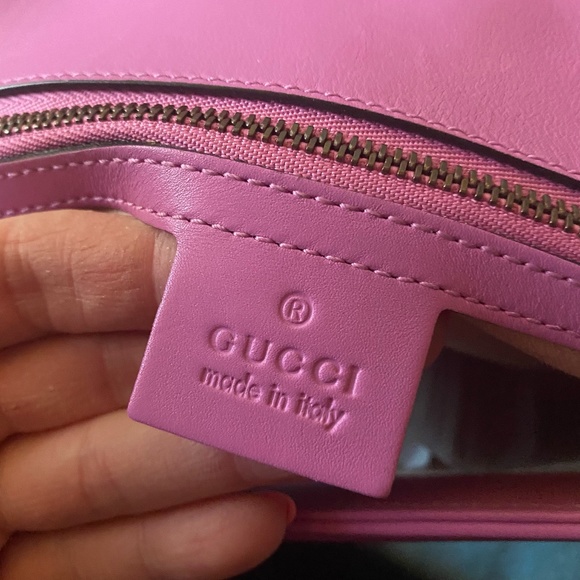 WOW! GORGEOUS SMALL GUCCI MARMONT BAG IN PINK - Picture 10 of 12